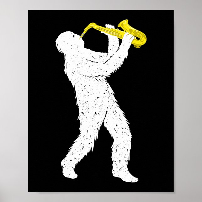 Poster Jogador saxofone saxofonista Jazz Brass (Frente)