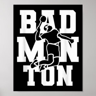 Poster Jogador Treinador de Peteca da Equipe de Badminton