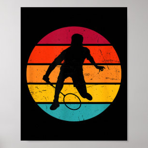 Poster Jogadora de Badminton Feminina de Squash de Badmin