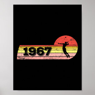 Poster Jogadora de badminton nascida em 1967 Aniversário