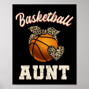 Poster Jogadora de basquetebol da tia Leopardo