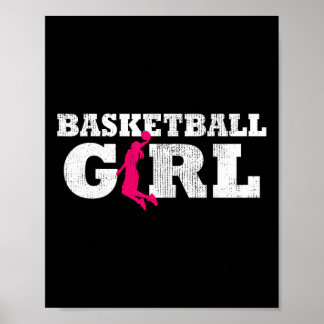Poster Jogadora de basquetebol Silhouette Sport Gift