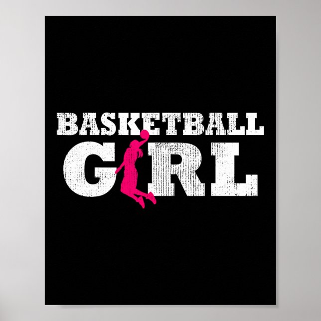 Poster Jogadora de basquetebol Silhouette Sport Gift (Frente)