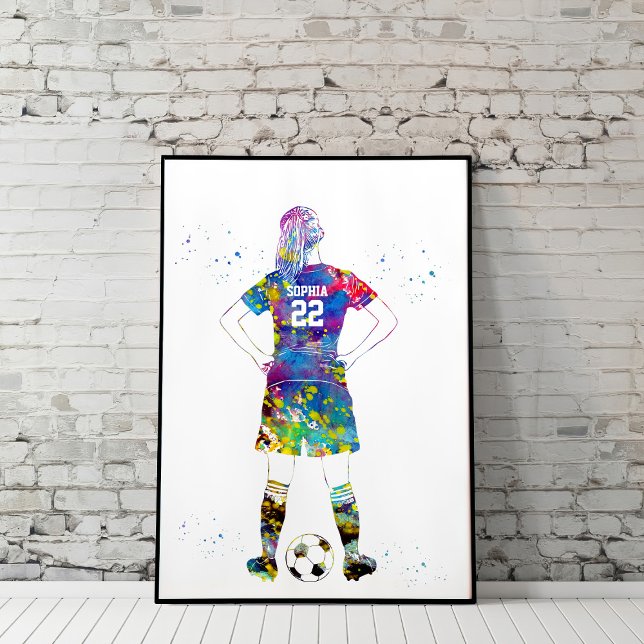 Poster Jogadora de Futebol Feminina  (Criador carregado)