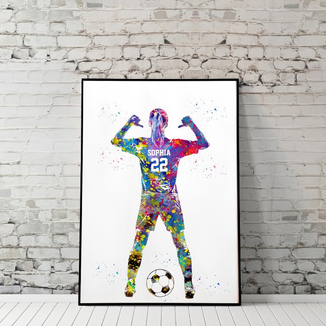 Poster Jogadora de Futebol Feminino (Criador carregado)