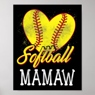 Poster Jogadora de Softbol Mamaw Softbol