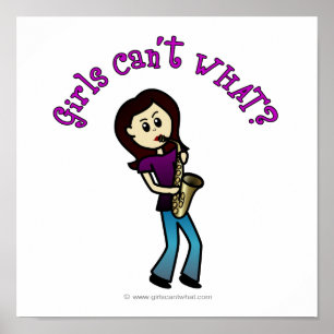 Pôster Jogadora Saxofônica clara