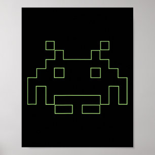 Poster Jogadores de Alienígena Espacial Retroativos do Jo