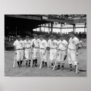 Poster Jogadores de Baseball de 1937