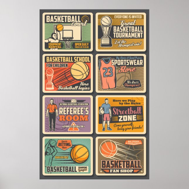 Poster Jogadores de basquete (Frente)