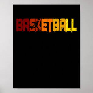 Poster Jogadores de basquete campeões de basquete Retro 1