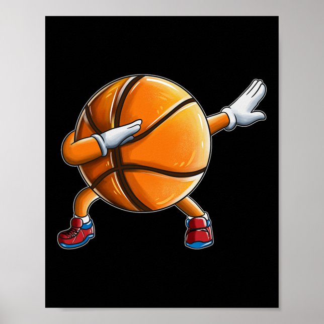 Poster Jogadores de basquete de fundição fazem beisebol (Frente)