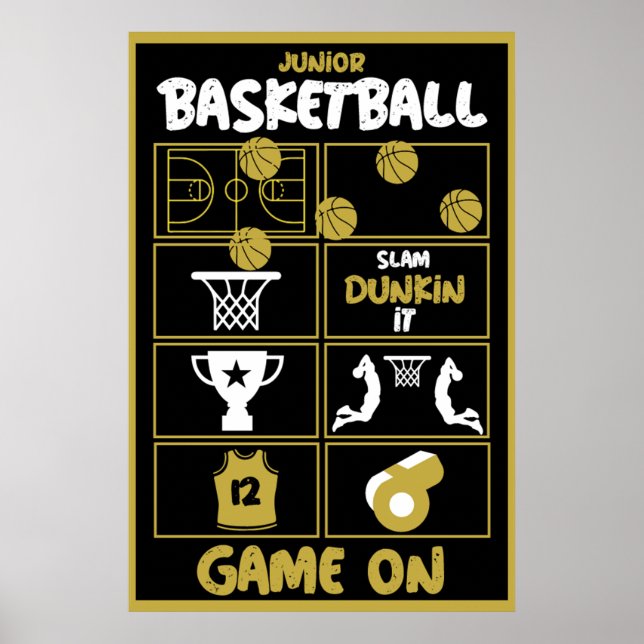 Poster Jogadores De Basquete Júnior (Frente)