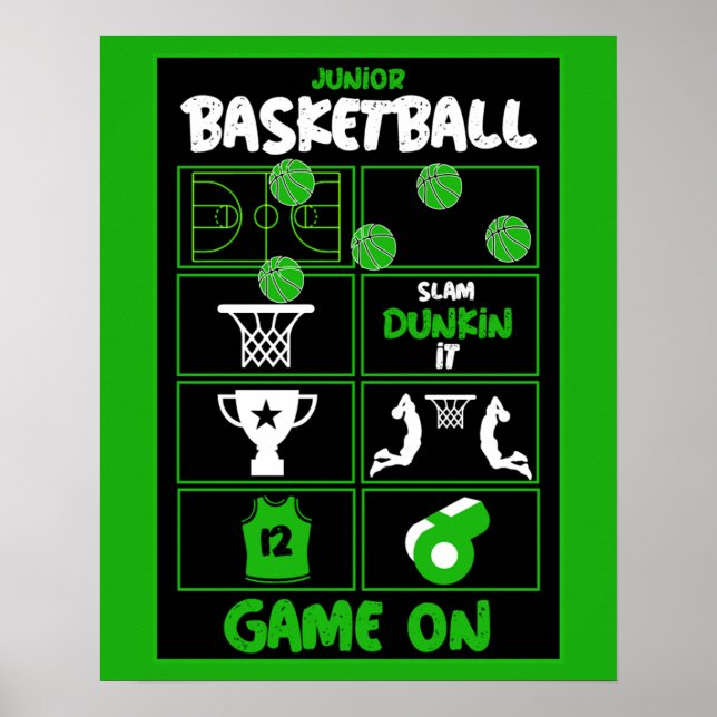 Poster Jogadores De Basquete Júnior (Frente)