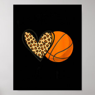 Poster Jogadores de basquete mimi leopard heart esportes