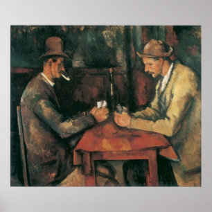 Pôster Jogadores de Cartas de Paul Cezanne, Arte Fino Ant