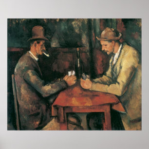 Pôster Jogadores de Cartas de Paul Cezanne, Arte Fino Ant