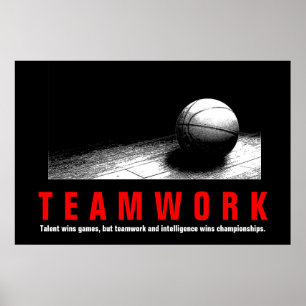Pôster Jogadores de cotações Inspiron de basquete de trab