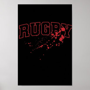 Poster Jogadores de futebol do Rugby Blutspritzer