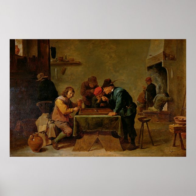 Pôster Jogadores de gamão, c.1640-45 (Frente)