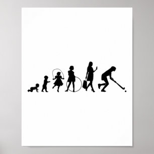 Poster Jogadores-de-hóquei-no- campo Evolução Hóquei-indo