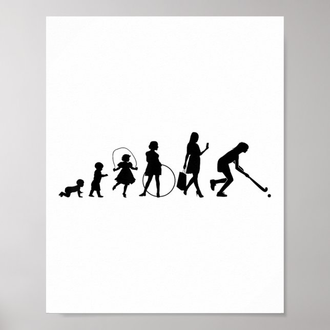 Poster Jogadores-de-hóquei-no- campo Evolução Hóquei-indo (Frente)
