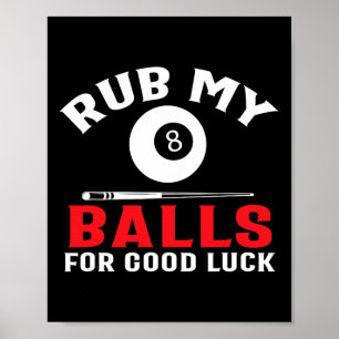 Poster Jogadores De Piscina Engraçados Esfregam Meu Espor