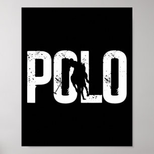 Poster Jogadores de Polo Cavalo Ancorado Equestre