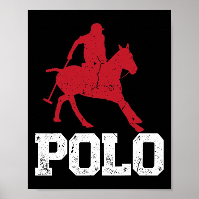 Poster Jogadores de Polo Cavalo Ancorado Equestre (Frente)