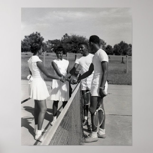 Poster Jogadores de Tênis Pretos (Frente)