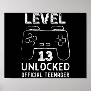 Poster Jogadores desbloqueados do nível 13 de 13 de anive