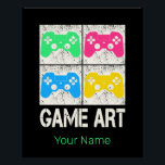 Pôster Jogadores do Controlador Retro do Gamepad de Arte<br><div class="desc">Game Art retro design para jogadores e nerd de nível superior que gostam de pop art. Uma lembrança de jogos vintage para qualquer geek. Gamepad sólido e trabalho de arte de controladora para nerd de vintage e jogadores desbloqueados. Arte de jogos retro design para nerd e jogadores. Não só os...</div>