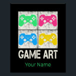Pôster Jogadores do Controlador Retro do Gamepad de Arte<br><div class="desc">Game Art retro design para jogadores e nerd de nível superior que gostam de pop art. Uma lembrança de jogos vintage para qualquer geek. Gamepad sólido e trabalho de arte de controladora para nerd de vintage e jogadores desbloqueados. Arte de jogos retro design para nerd e jogadores. Não só os...</div>