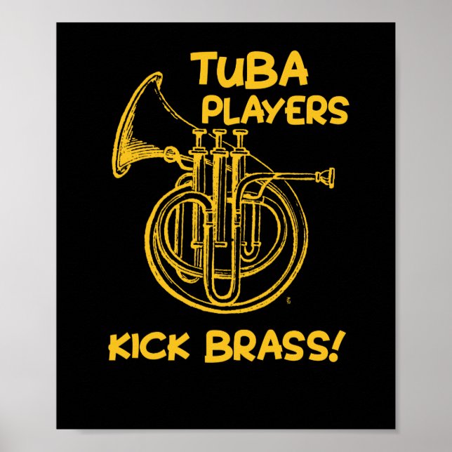 Poster Jogadores Engraçados Tuba Chuam Música Musical Do  (Frente)