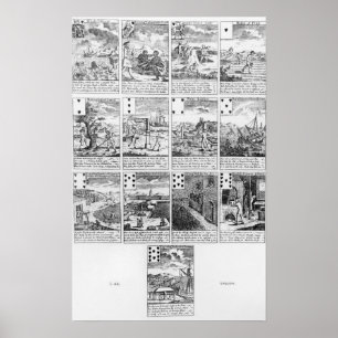 Pôster Jogando cartas satirizando iniciativas de "bolhas"