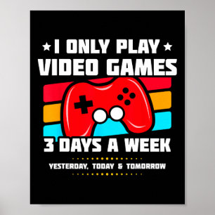 Poster Jogando Video Games - Jogos de PC e Console - Vi D