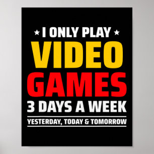 Poster Jogando Video Games - Jogos de PC e Console - Vi D