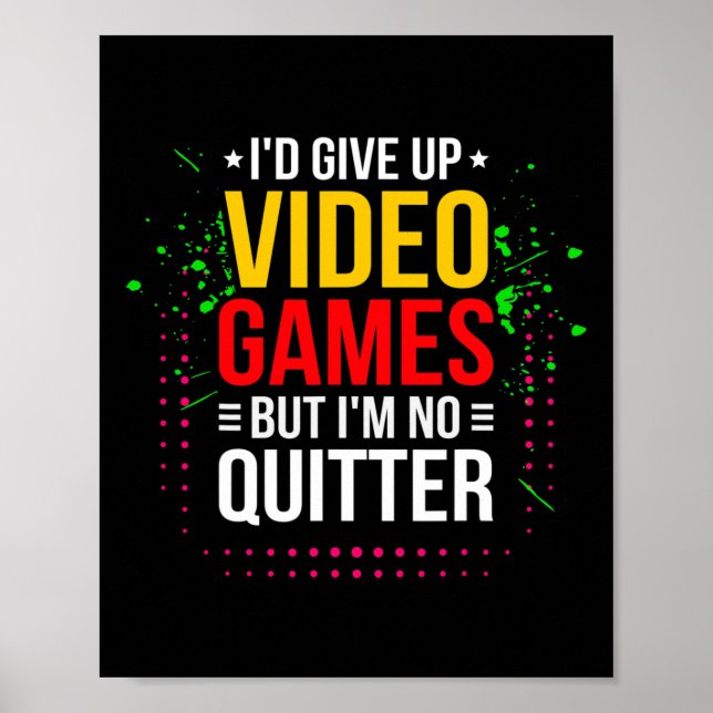 Poster Jogando Video Games - Meme de Jogador de Vídeo Gam (Frente)