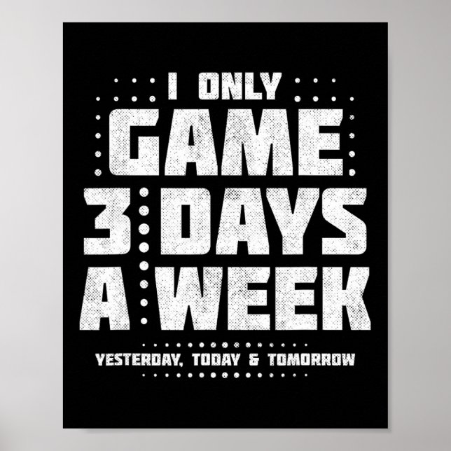 Poster Jogando Video Games - Meme de Jogador de Vídeo Gam (Frente)
