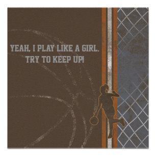 Pôster Jogar como uma garota de basquete