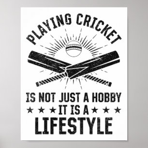 Poster Jogar Críquete Não É Apenas Um Passatempo