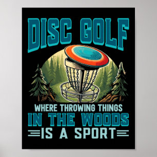 Poster Jogar Golf De Disco É Um Golfista De Disco Esporti