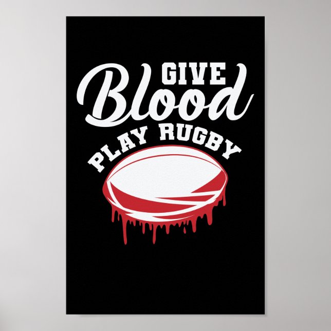 Poster Jogar Sangue no Rugby (Frente)
