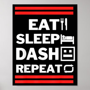 Poster Jogar Video Game Comer Dormir Dash Repetir