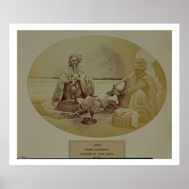 Poster Jogis ou Cobra Charmers, Hindus de baixa casta da  (Frente)
