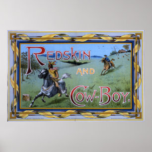 Poster Jogo 1897 do Redskin e do vaqueiro