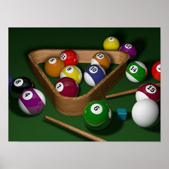 Pôster Jogo Billiard (Frente)