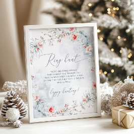 Poster Jogo chá de panela de caça elegante à neve do inve