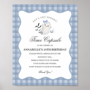 Poster Jogo da Cápsula do Horário Fantasma do Pastel Azul