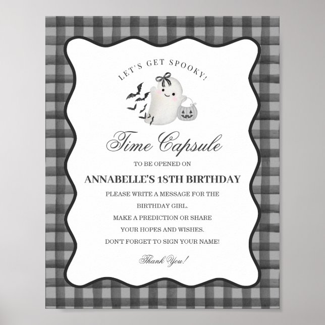 Poster Jogo da Cápsula do Horário Fantasma Negra (Frente)